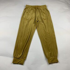 Anthropologie Olive Green Velour Joggers
